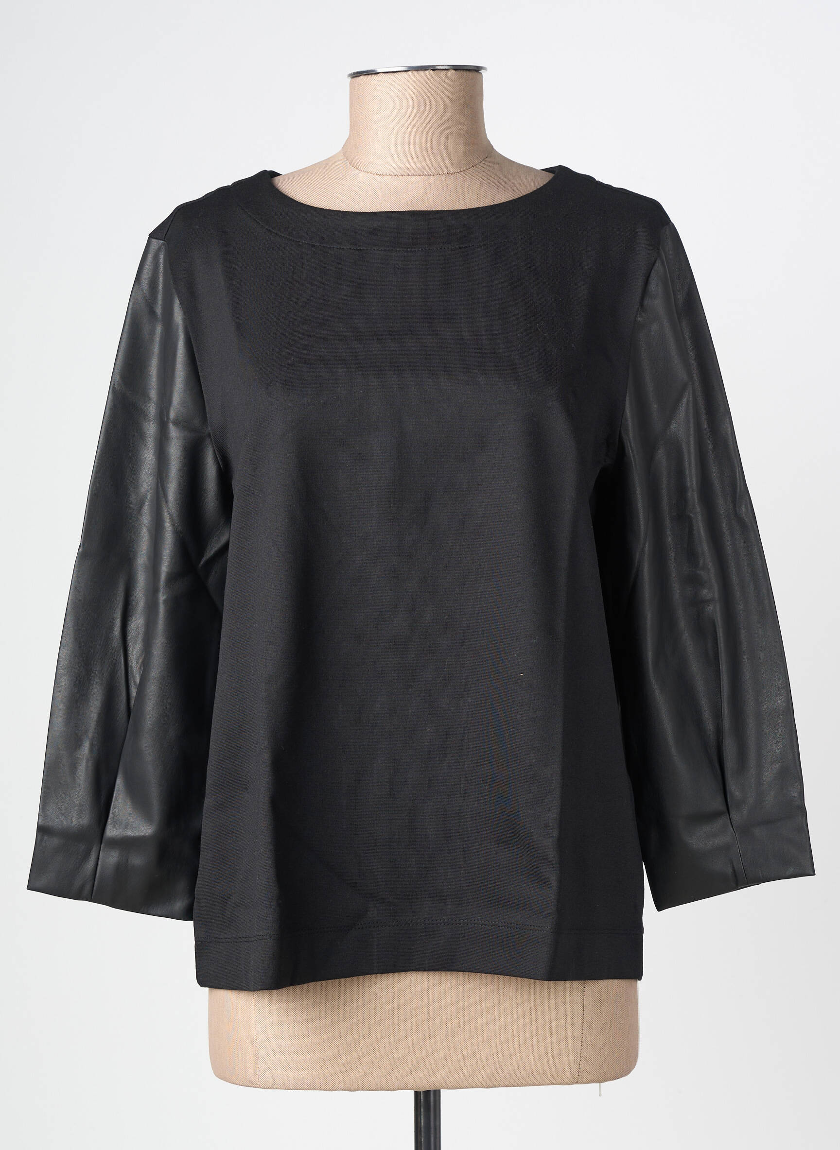 Top elasticitate mâneci lungi negru STREET ONE femeie