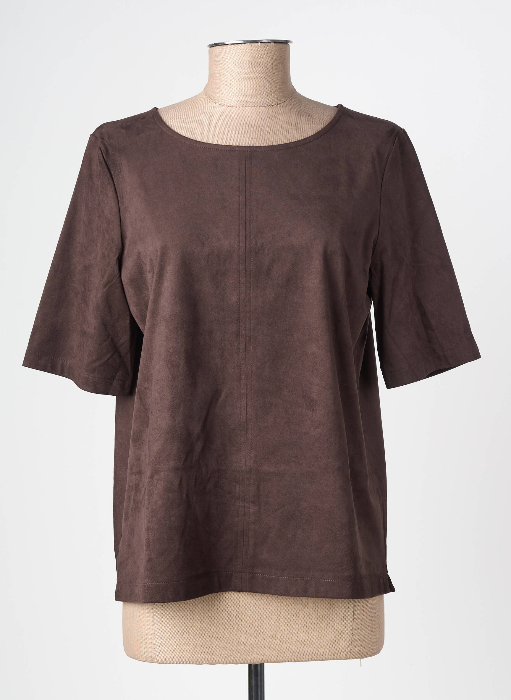 Tricou elasticitate mâneci scurte maro STREET ONE femeie