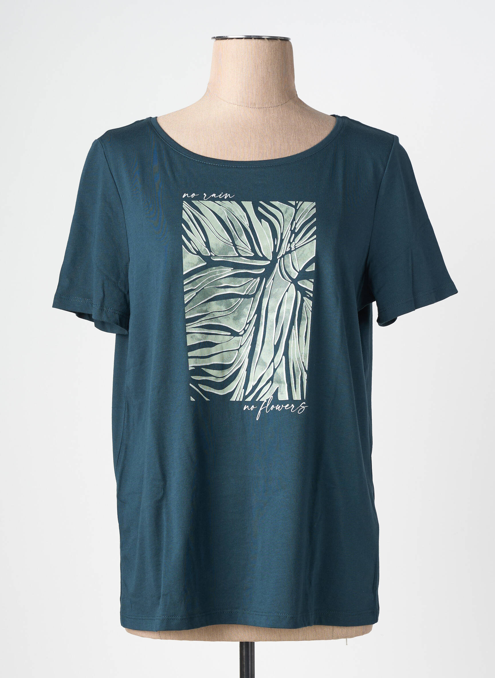 Tricou croială dreaptă mâneci scurte verde STREET ONE femeie
