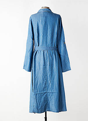 Rochie midi mâneci lungi mâneci lungi albastru GEISHA femeie
