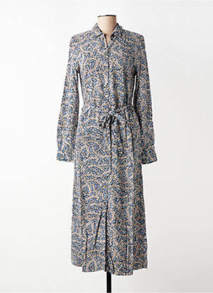 Rochie lungă mâneci lungi mâneci lungi albastru GARCIA femeie