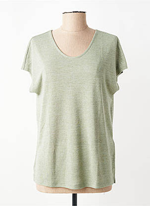 Tricou croială dreaptă mâneci scurte verde STREET ONE femeie