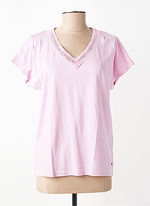 Tricou croială dreaptă mâneci scurte violet GARCIA femeie