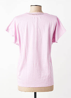 Tricou croială dreaptă mâneci scurte violet GARCIA femeie