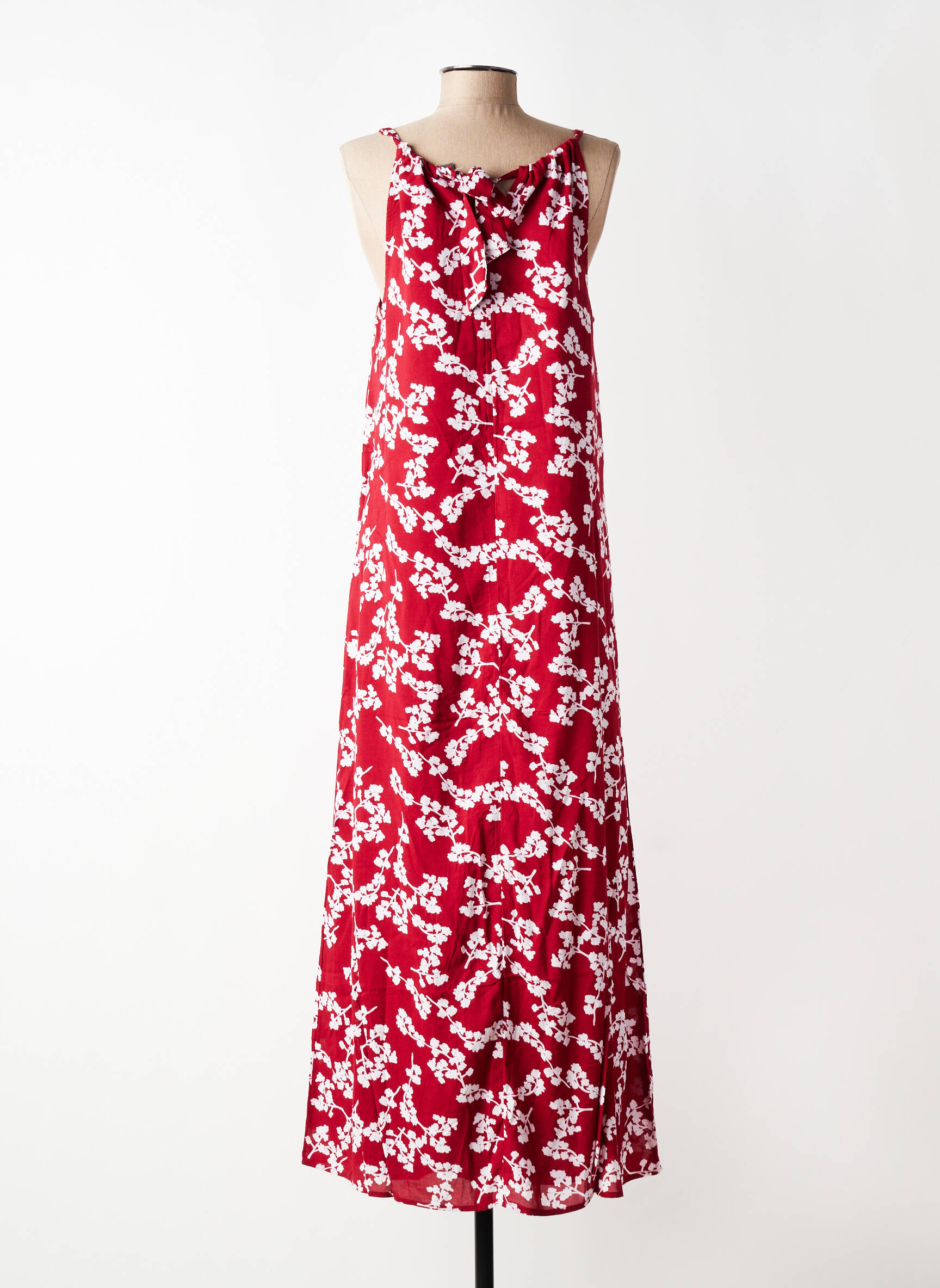 Rochie lungă imprimeu floral fără mâneci roșu STREET ONE femeie