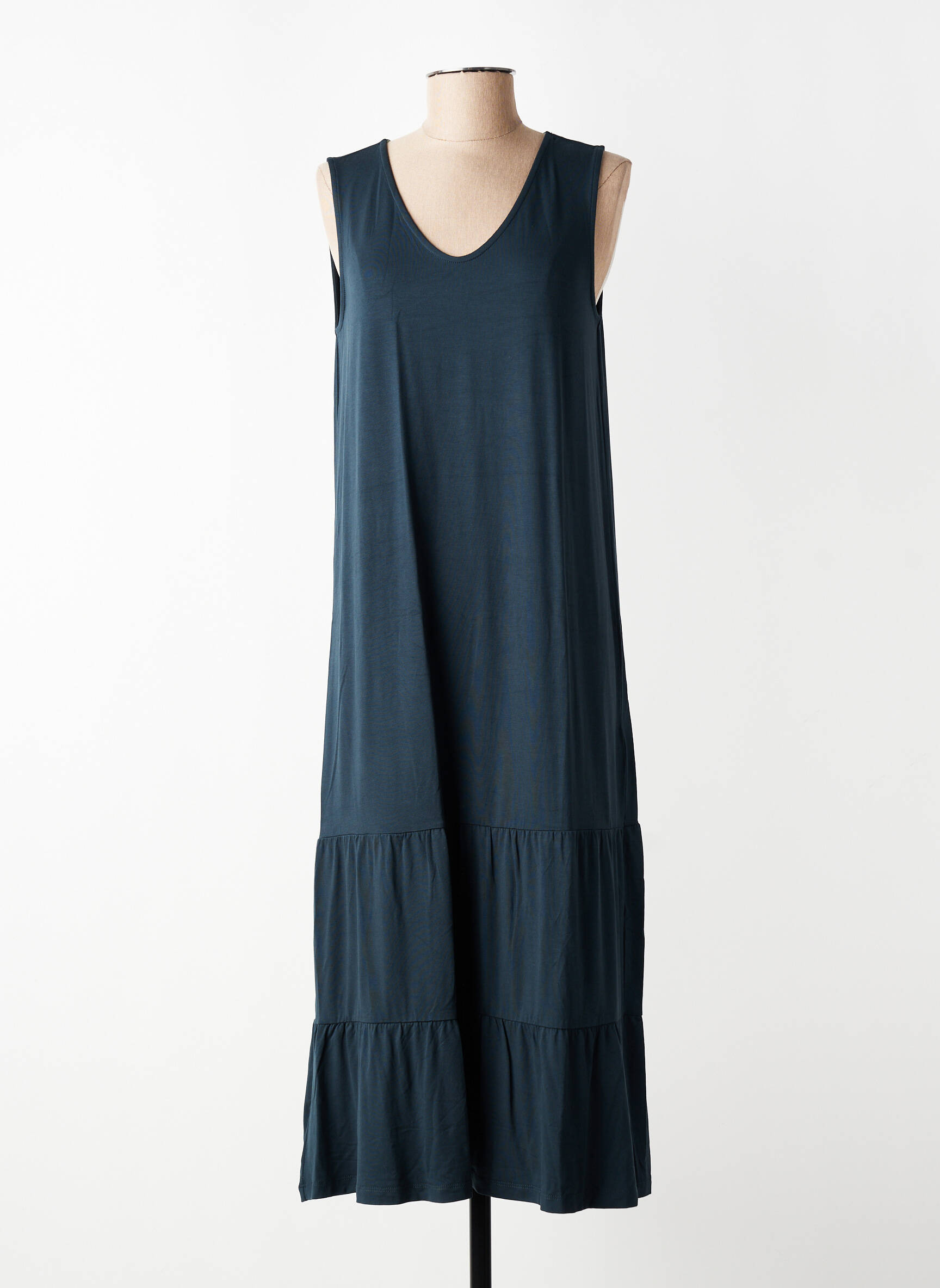 Rochie lungă fără mâneci fără mâneci verde STREET ONE femeie