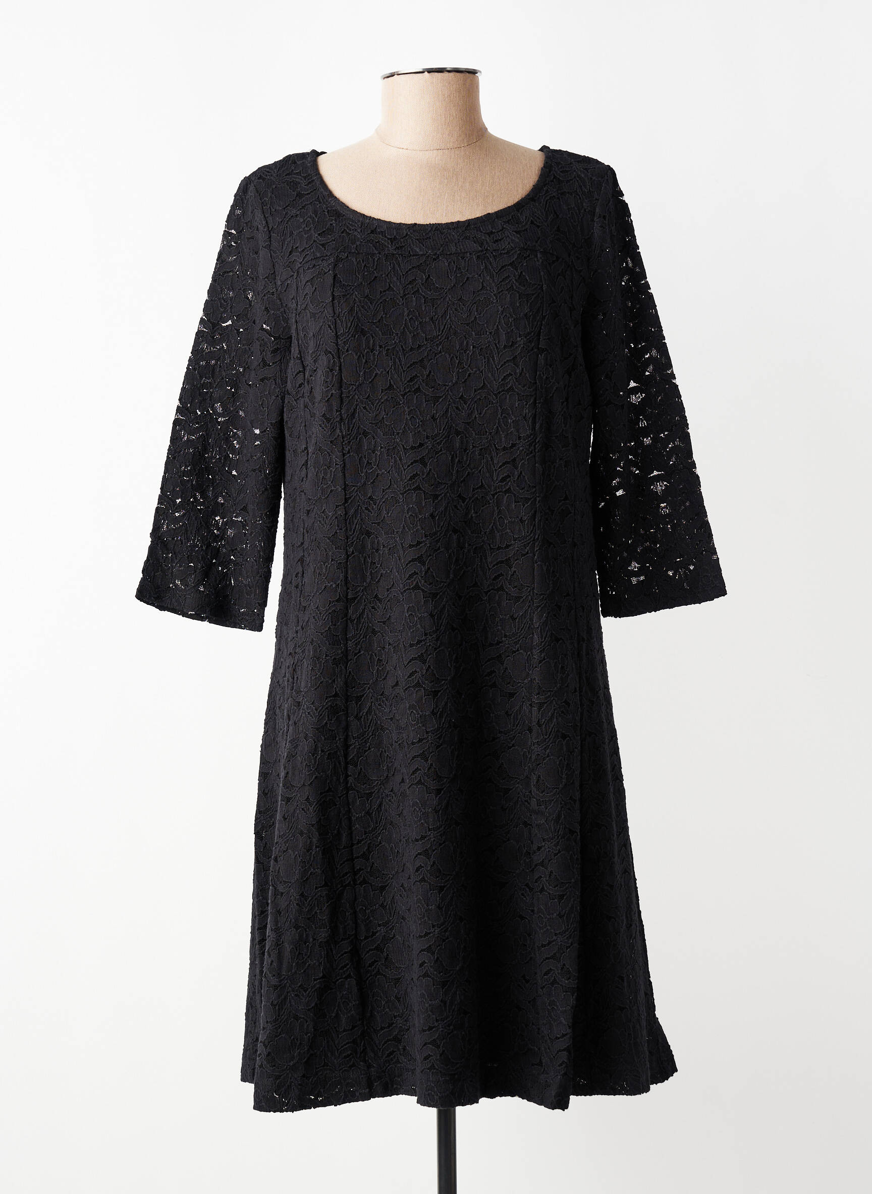 Rochie midi mâneci scurte mâneci scurte negru STREET ONE femeie