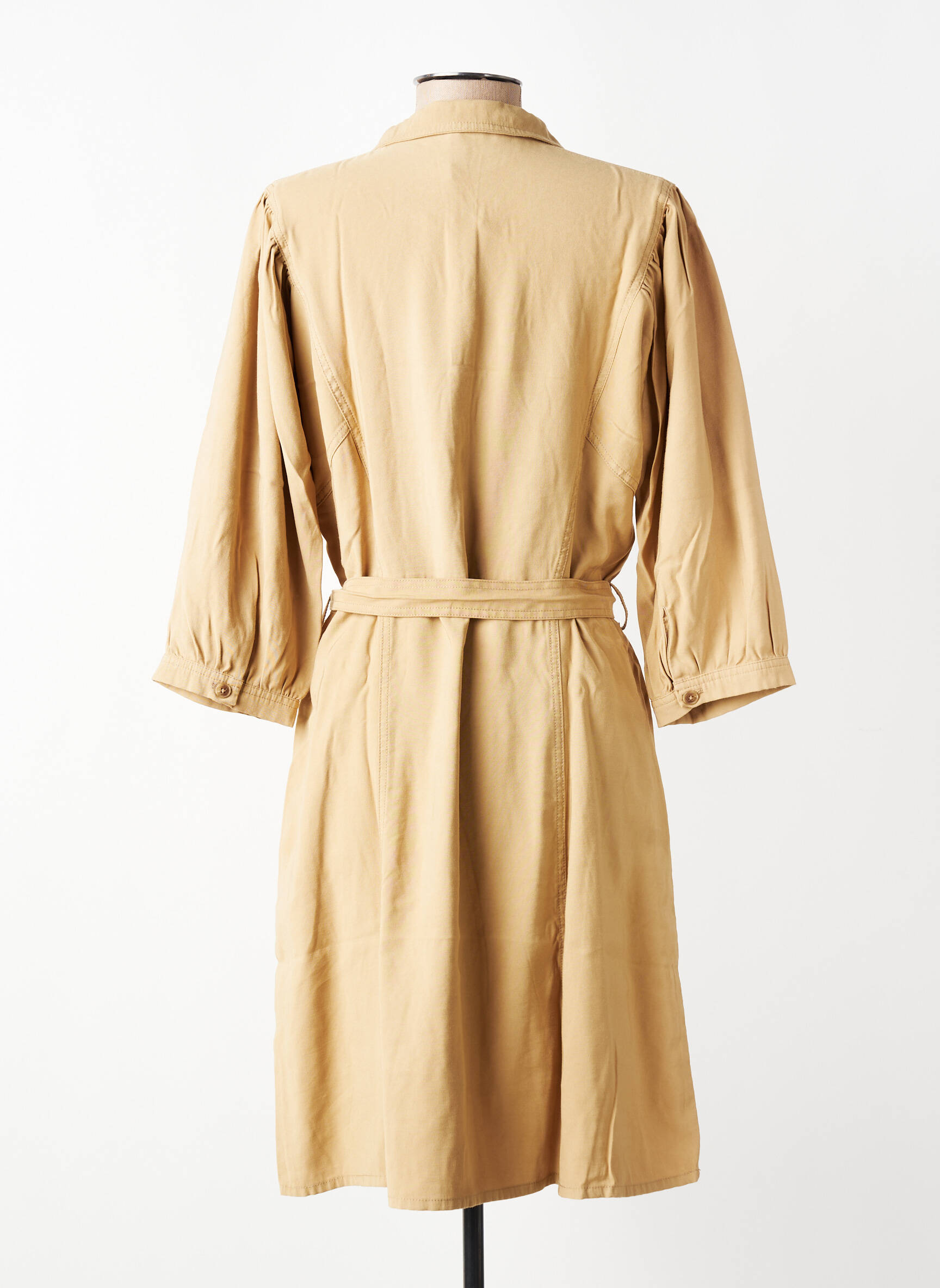 Rochie midi mâneci 3/4 mâneci 3/4 bej GARCIA femeie