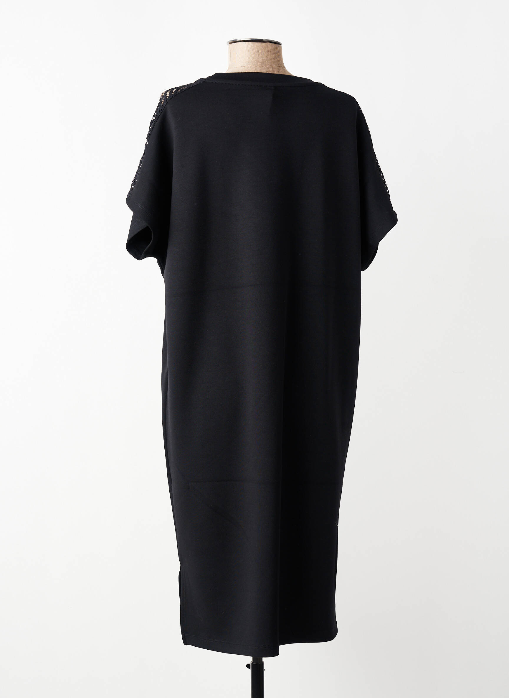 Rochie midi mâneci scurte mâneci scurte negru SOYACONCEPT femeie