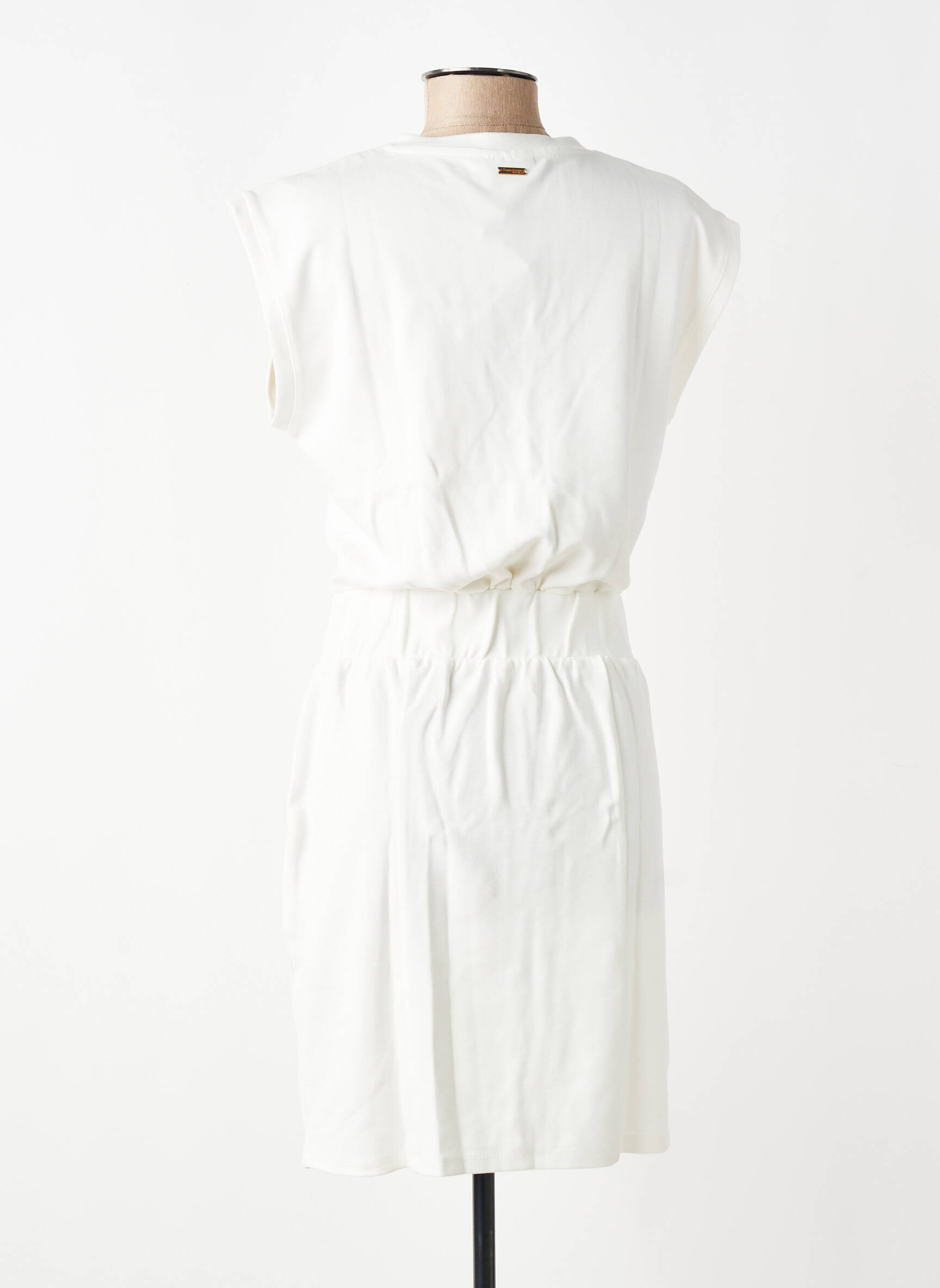 Rochie midi mâneci scurte mâneci scurte alb LES TROPEZIENNES PAR M.BELARBI femeie
