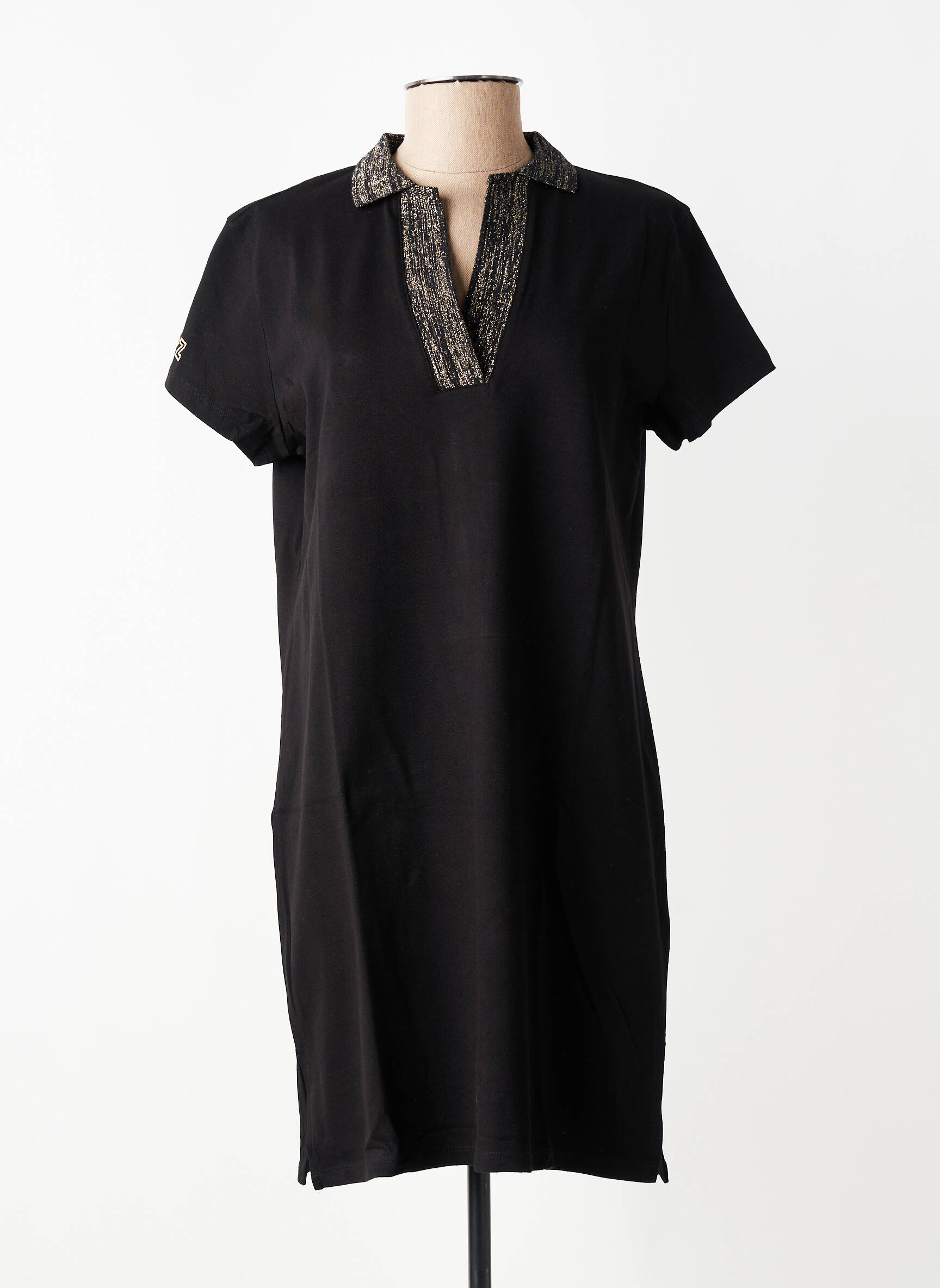 Rochie scurtă mâneci scurte mâneci scurte negru LES TROPEZIENNES PAR M.BELARBI femeie