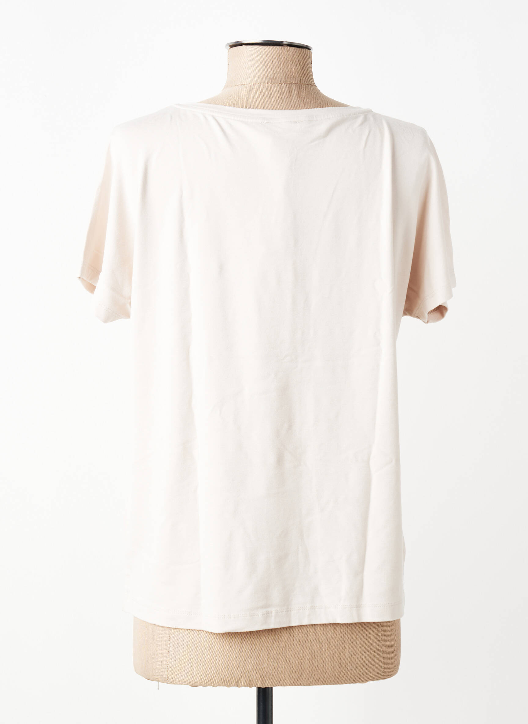 Tricou croială dreaptă mâneci scurte bej STREET ONE femeie