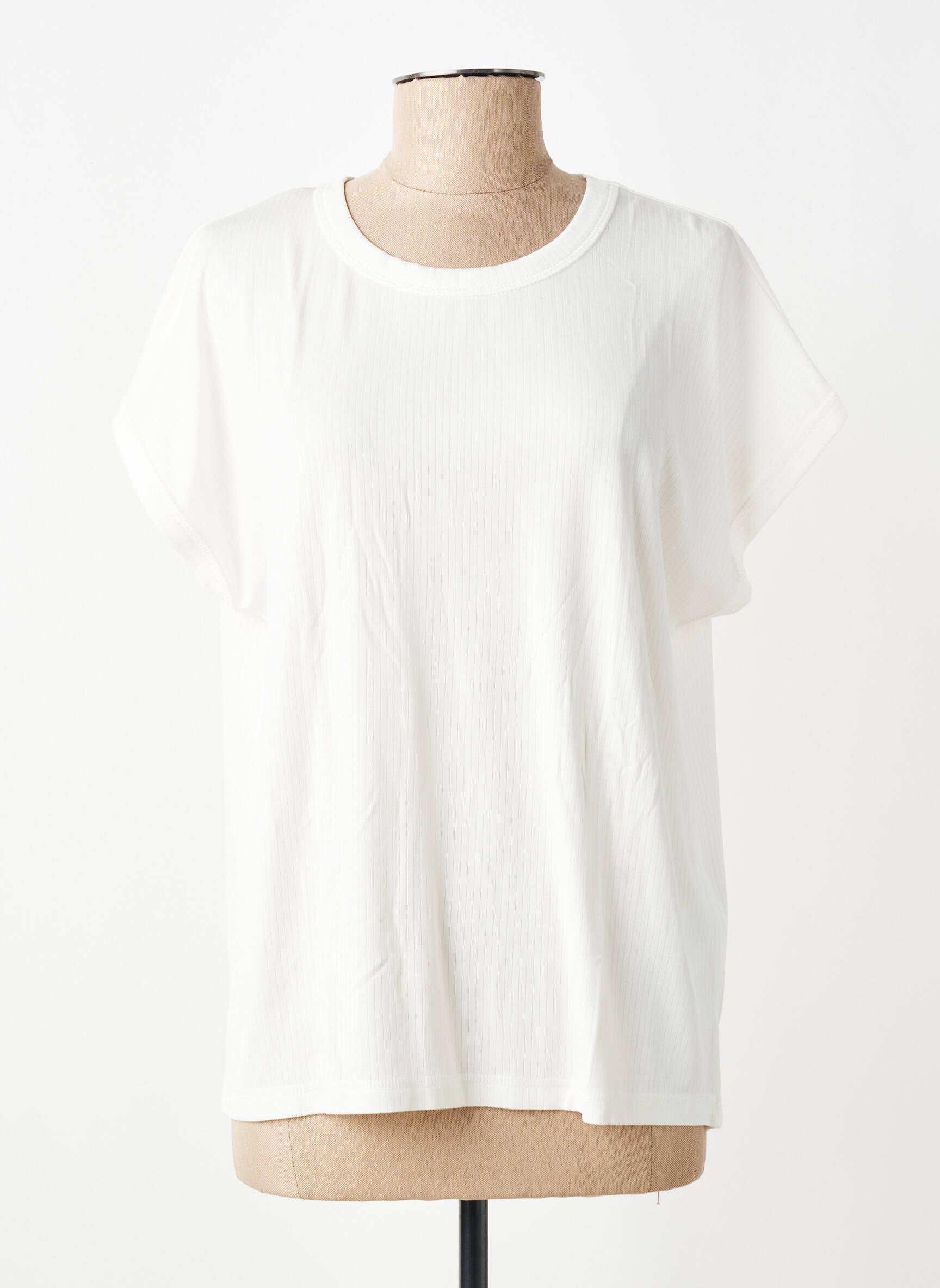 Tricou croială dreaptă mâneci scurte alb SOYACONCEPT femeie