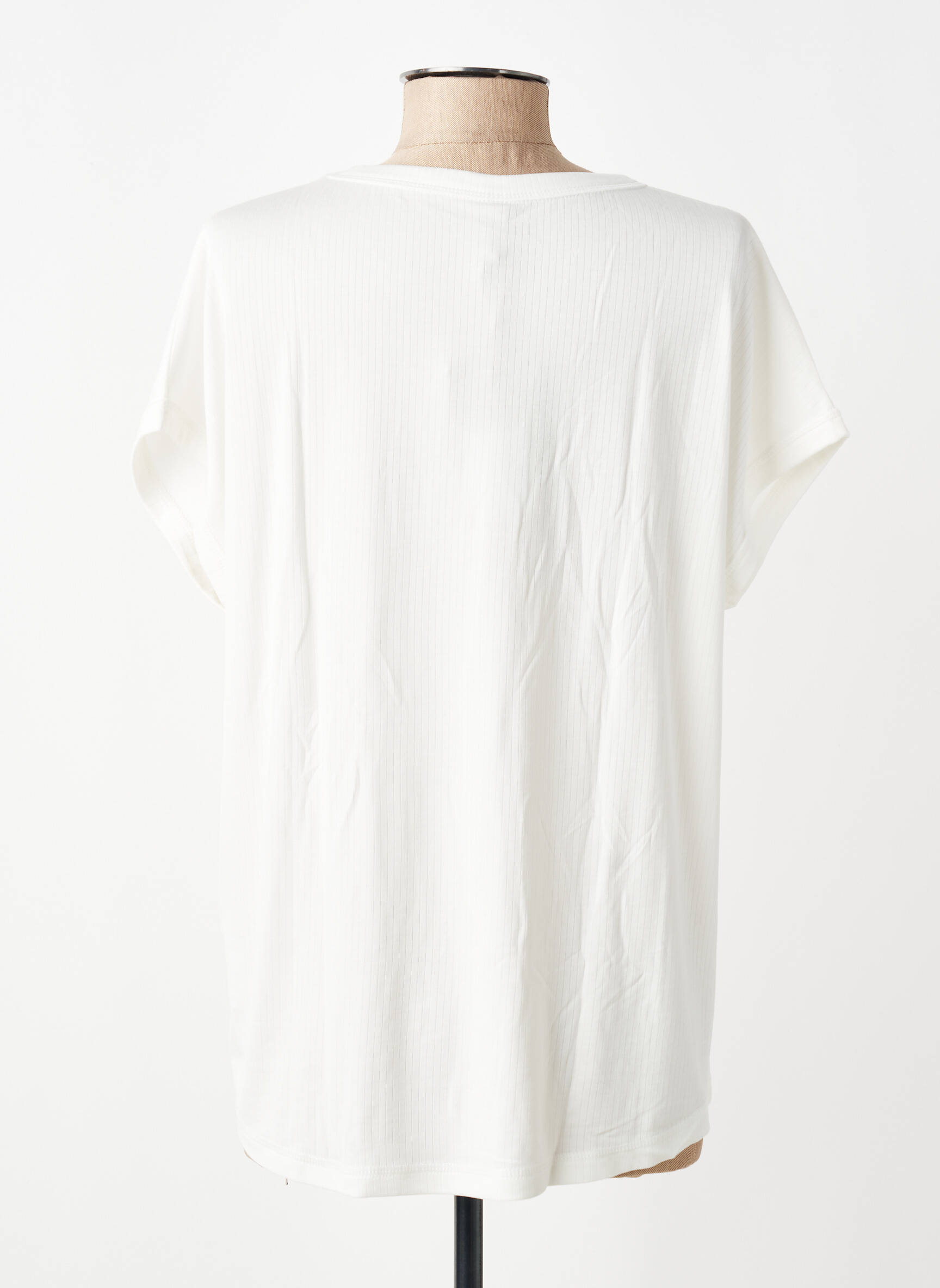 Tricou croială dreaptă mâneci scurte alb SOYACONCEPT femeie