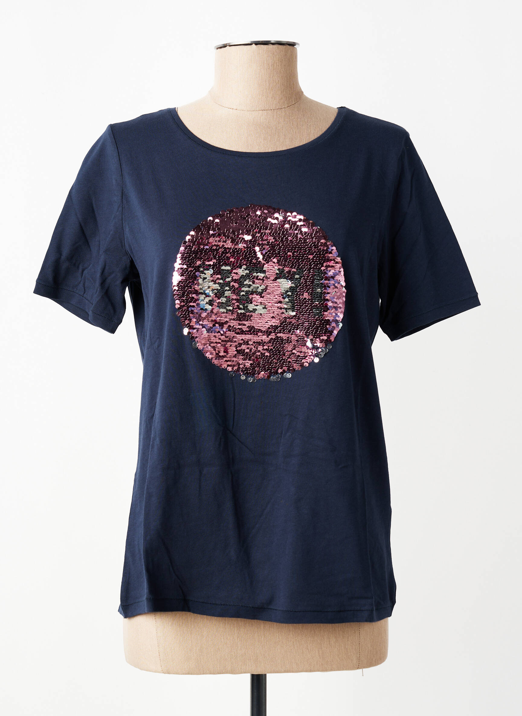 Tricou croială dreaptă mâneci scurte albastru STREET ONE femeie
