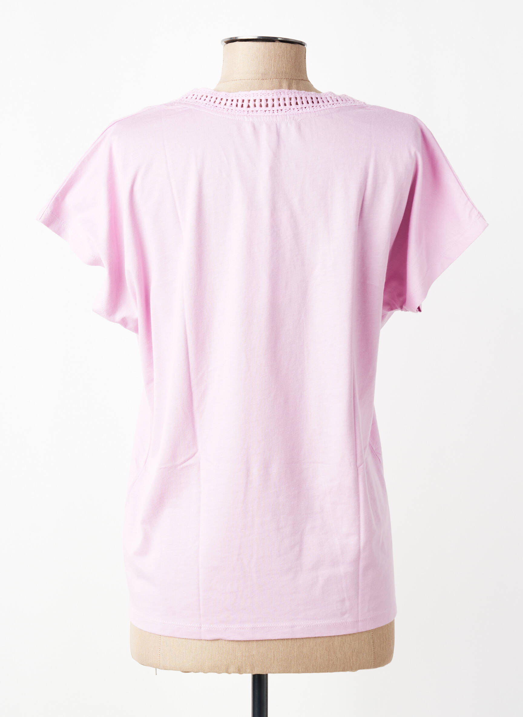 Tricou croială dreaptă mâneci scurte violet GARCIA femeie