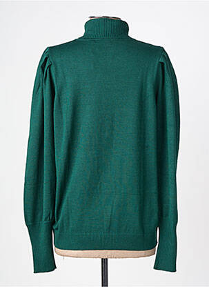 Pulover cu guler înalt elasticitate mâneci lungi verde GEISHA femeie