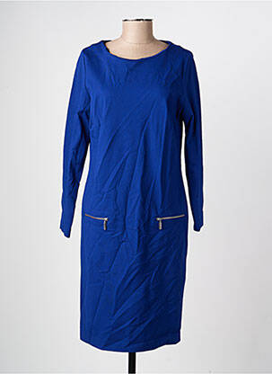 Rochie midi mâneci lungi mâneci lungi albastru PAUSE CAFE femeie