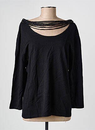 Top guler rotund mâneci lungi negru KATMAI femeie