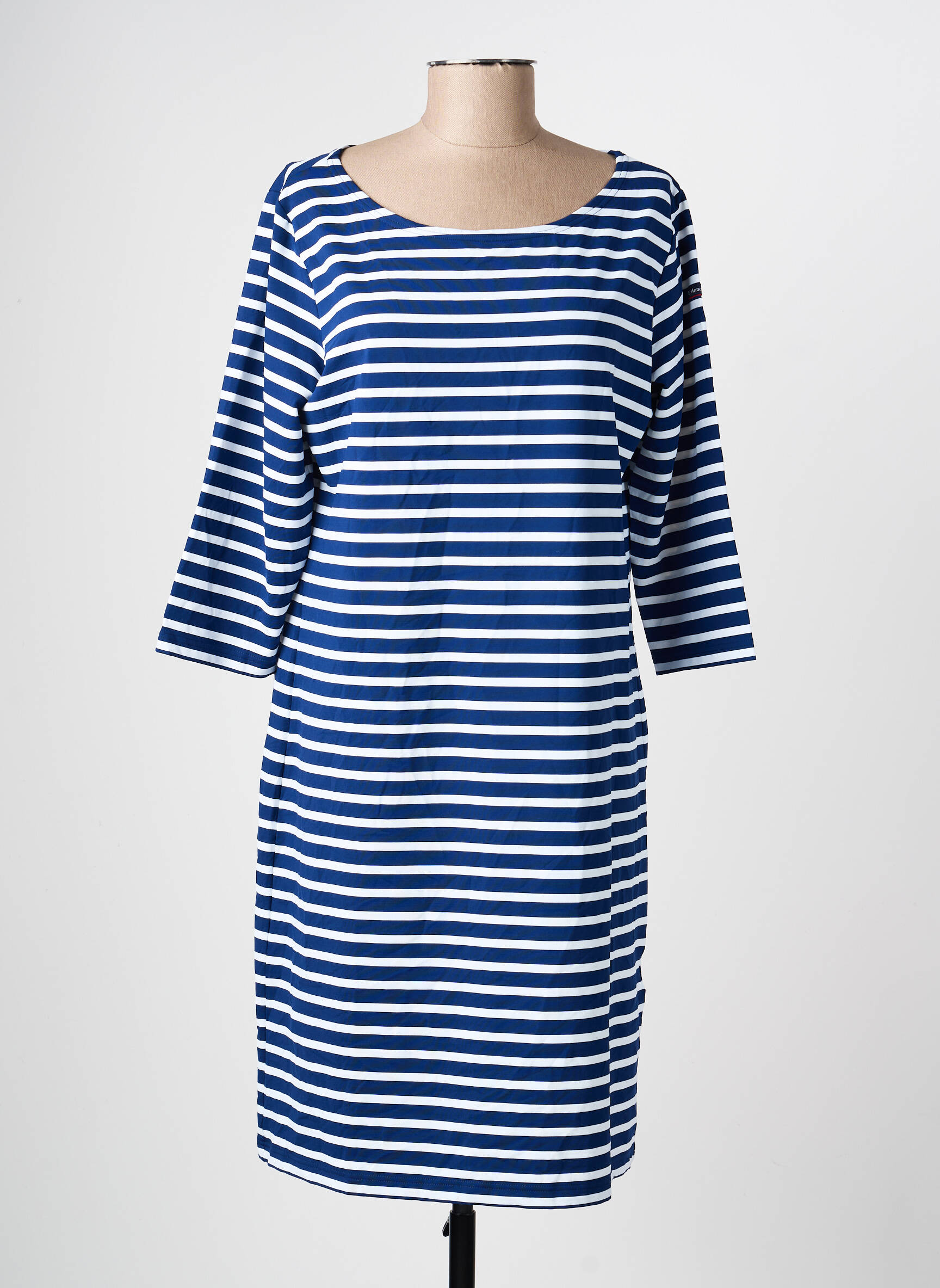 Rochie midi mâneci 3/4 mâneci 3/4 albastru ARMOR LUX femeie