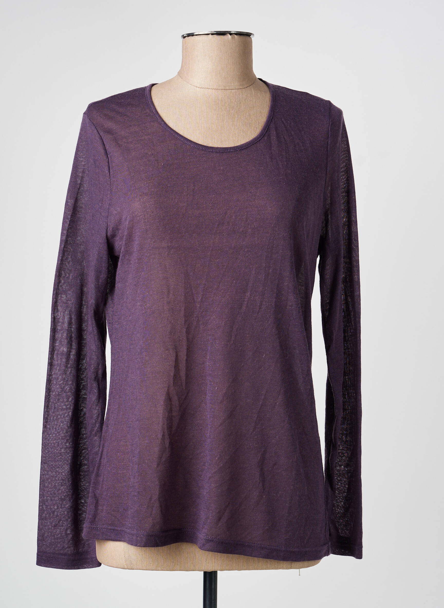 Tricou mâneci lungi mâneci lungi violet PAUSE CAFE femeie