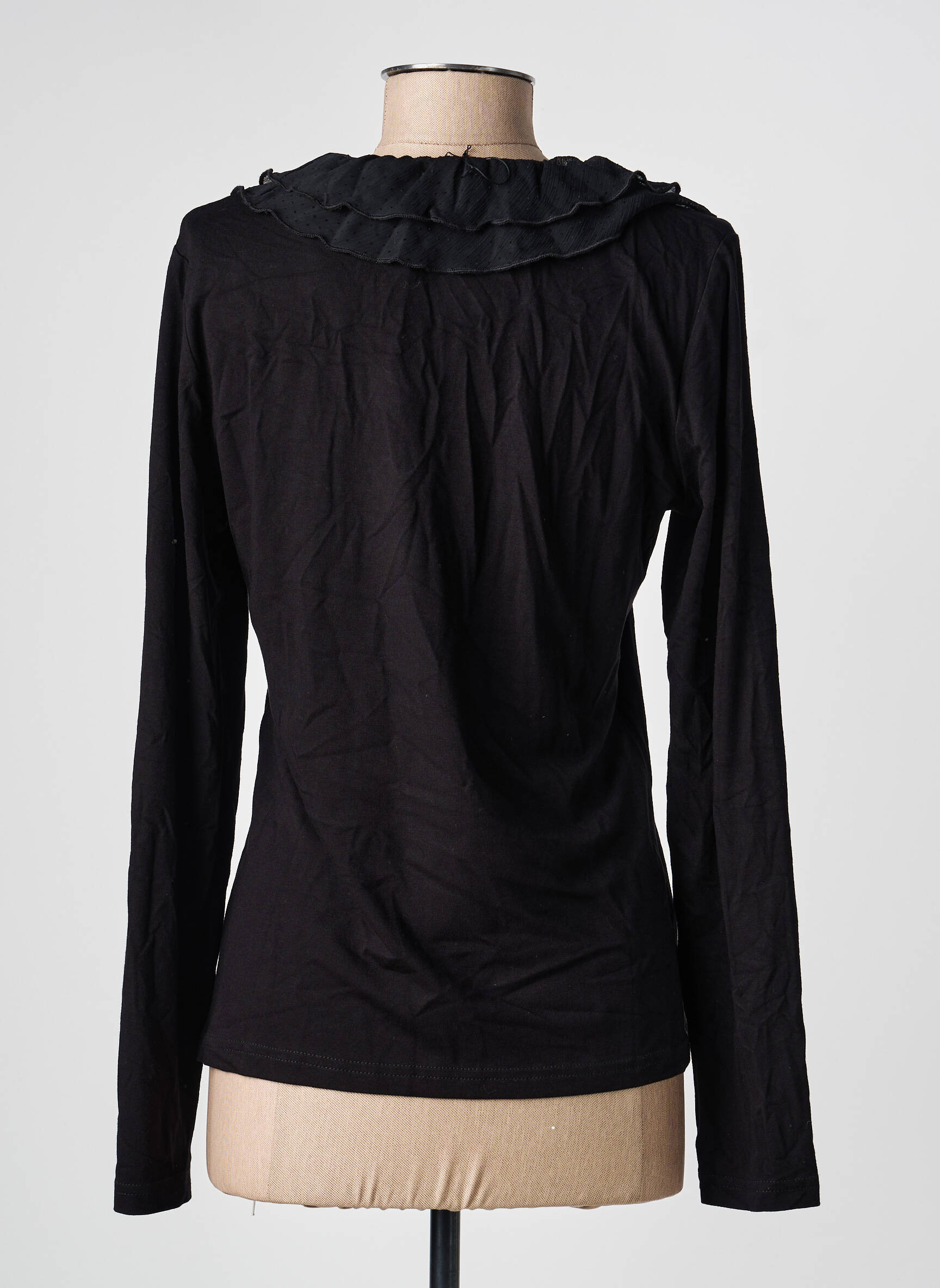 Tricou mâneci lungi mâneci lungi negru PAUSE CAFE femeie
