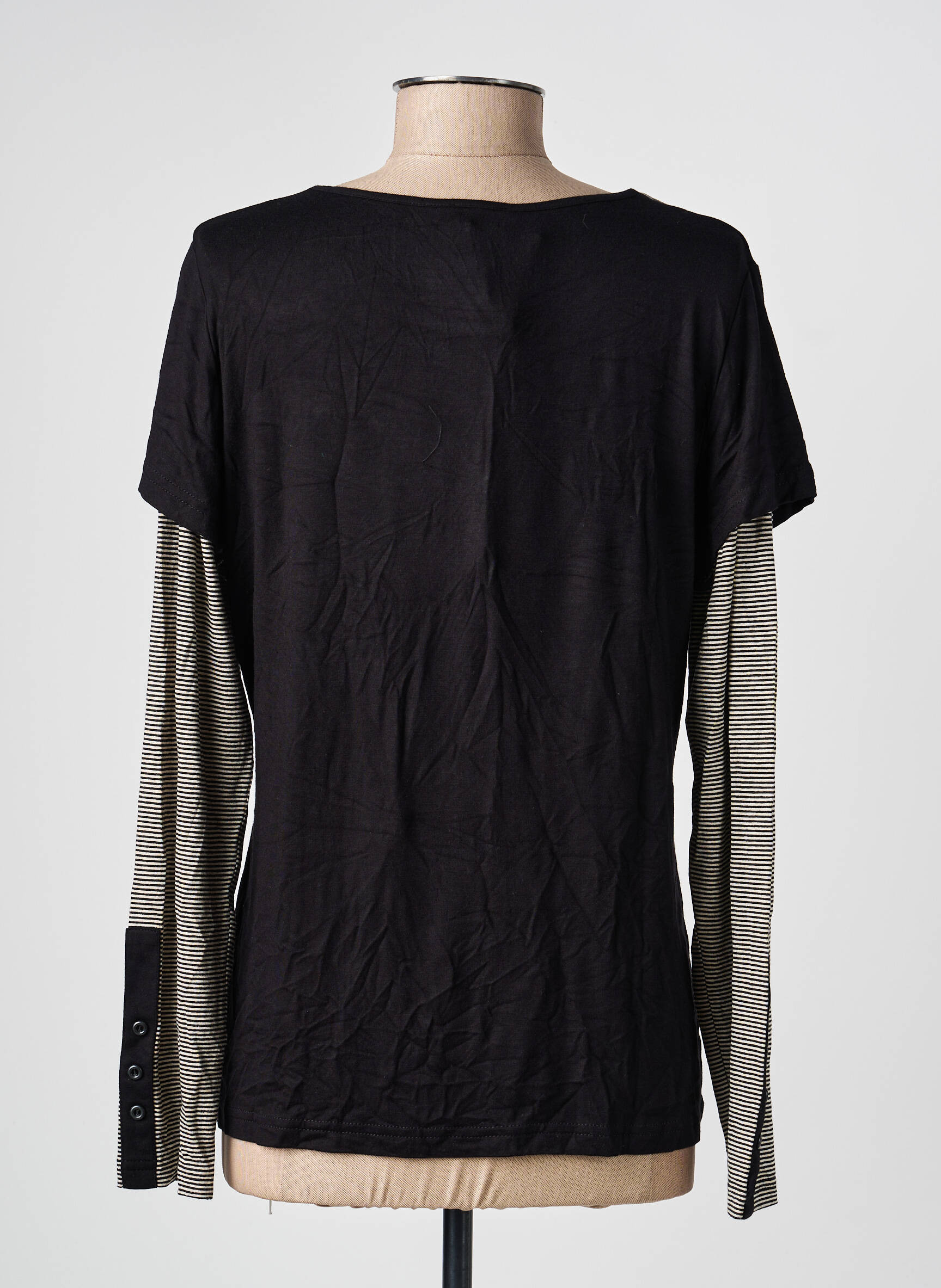 Tricou mâneci lungi mâneci lungi negru PAUSE CAFE femeie