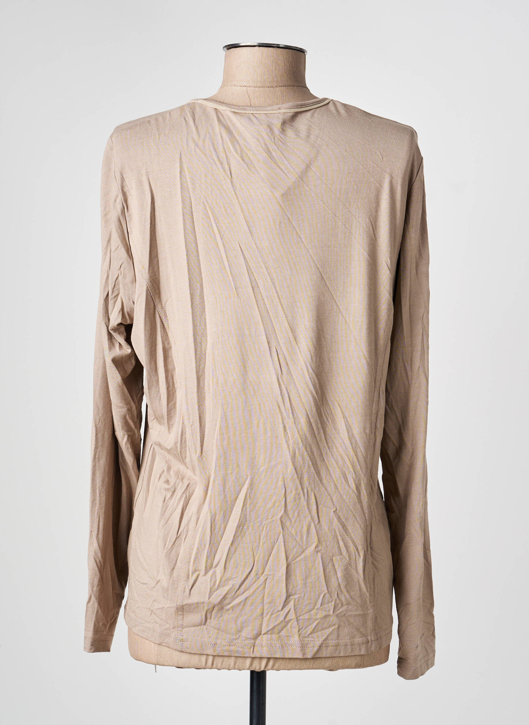 Tricou mâneci lungi mâneci lungi maro PAUPORTÉ femeie