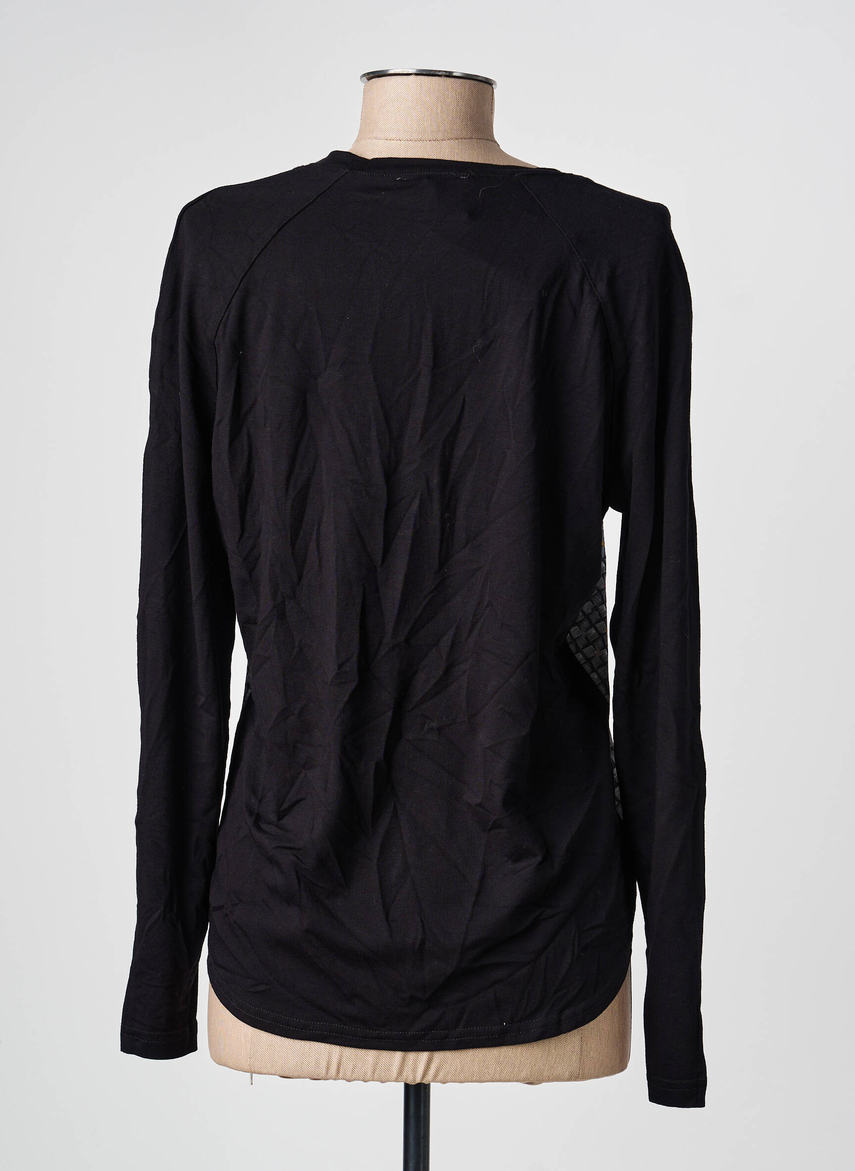 Tricou mâneci lungi mâneci lungi negru PAUPORTÉ femeie