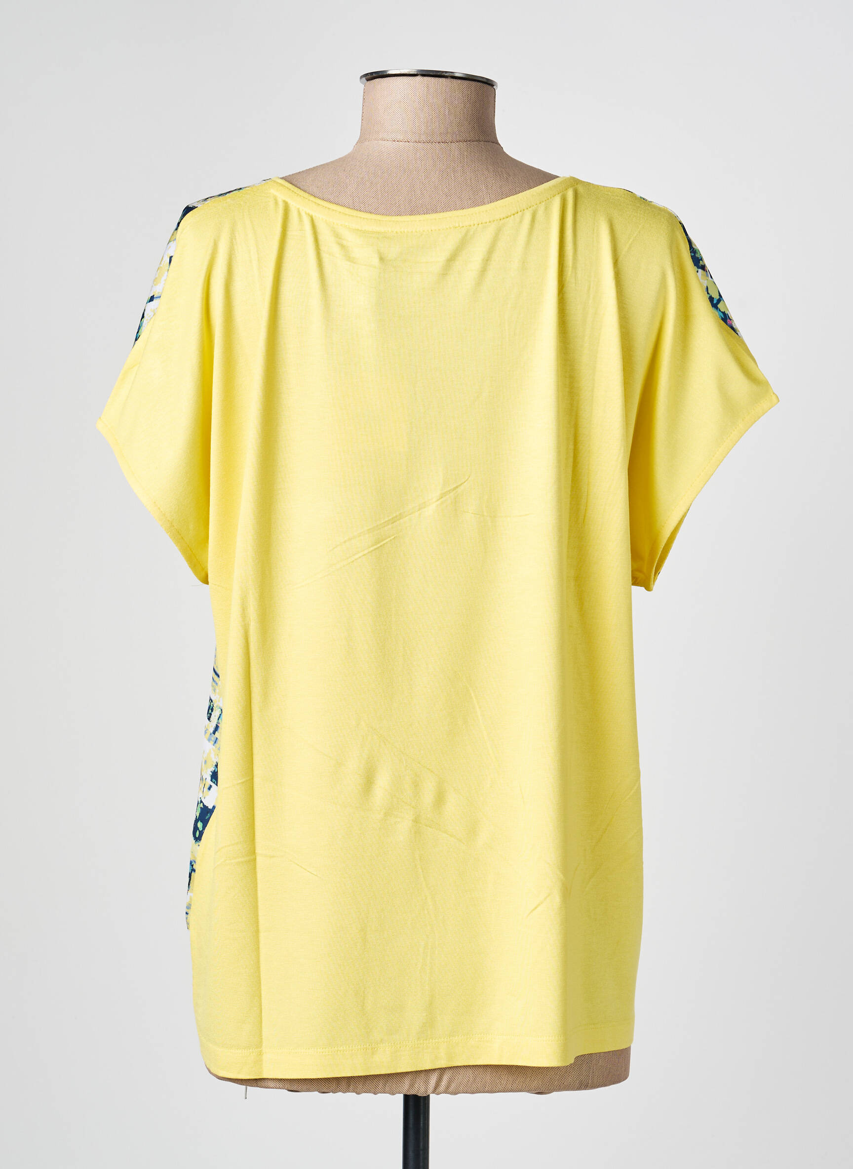 Tricou imprimeu fantezie mâneci scurte galben RABE femeie