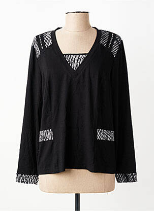 Tricou mâneci lungi mâneci lungi negru PAUPORTÉ femeie
