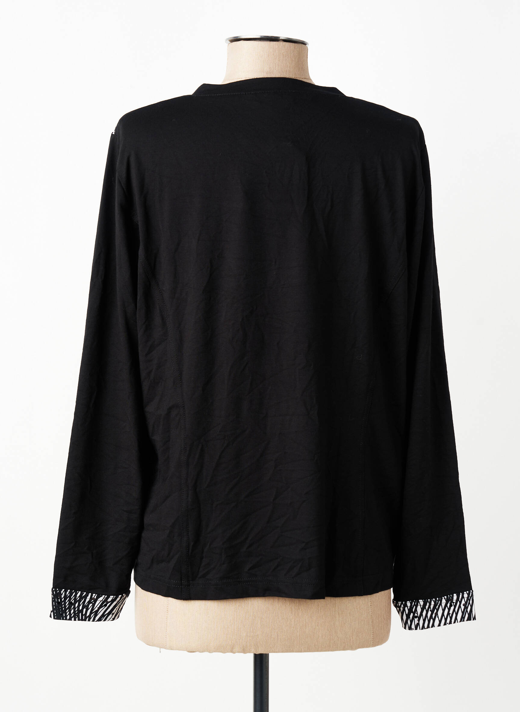 Tricou mâneci lungi mâneci lungi negru PAUPORTÉ femeie