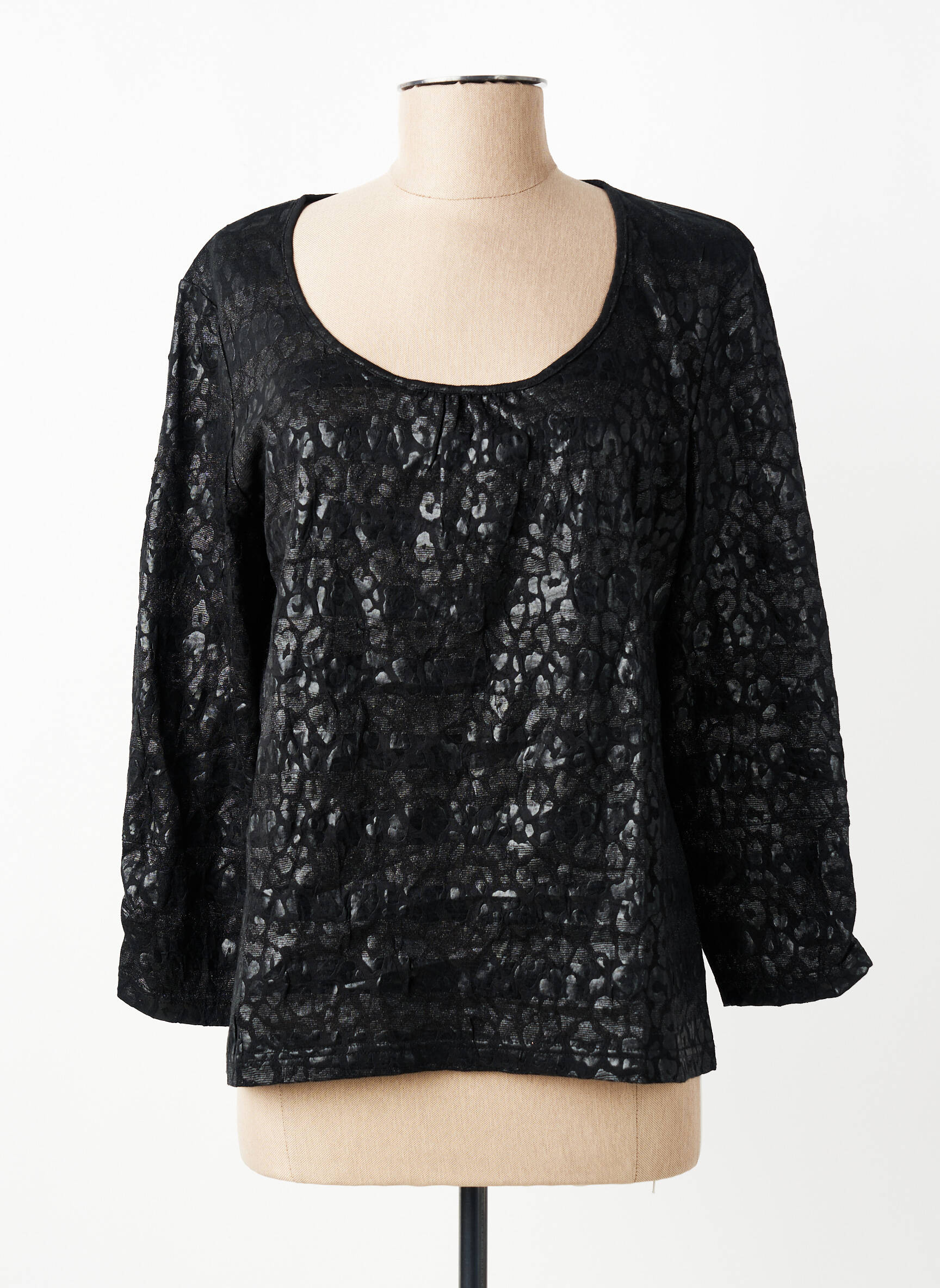Tricou mâneci lungi mâneci lungi negru PAUPORTÉ femeie