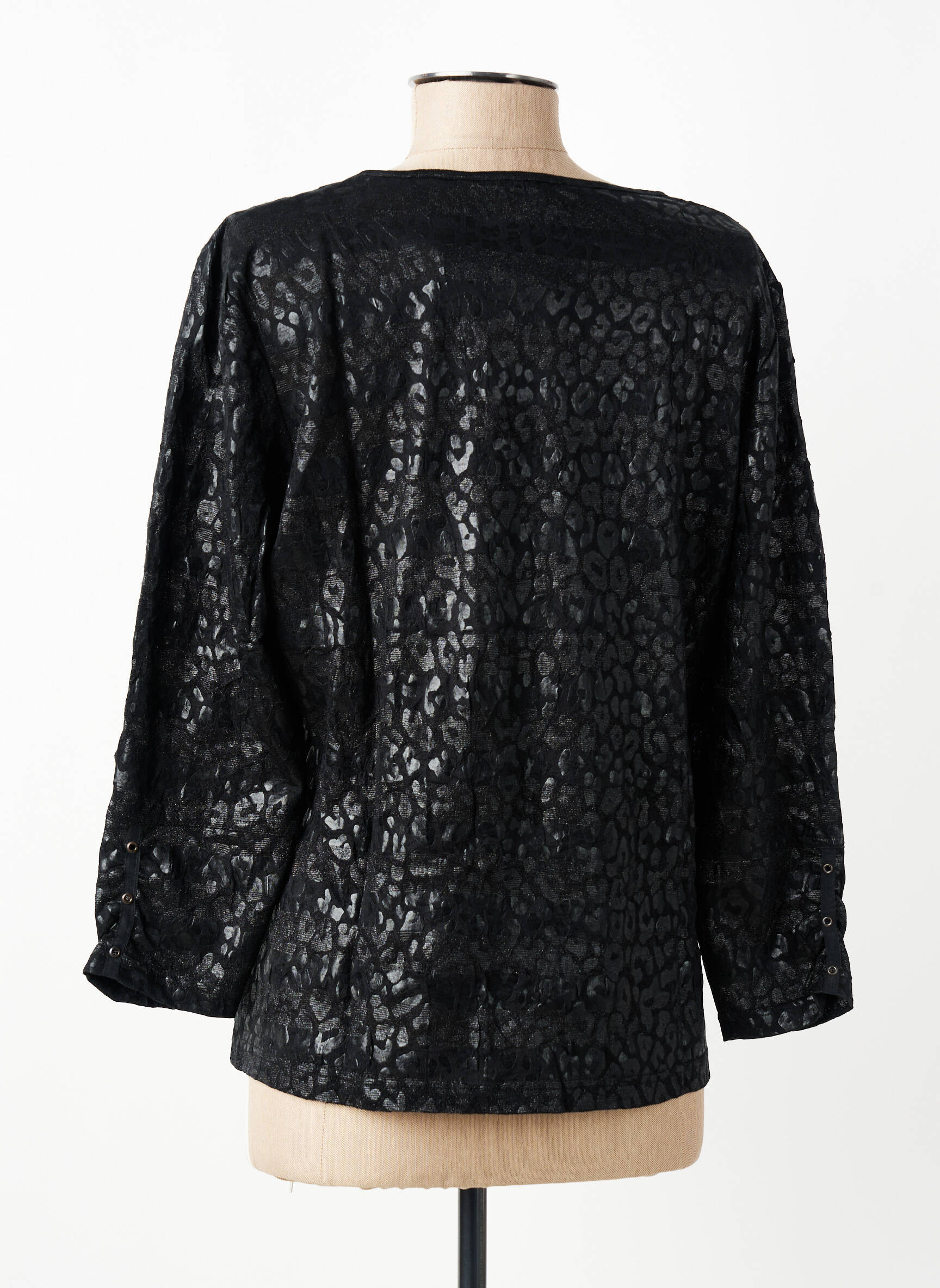 Tricou mâneci lungi mâneci lungi negru PAUPORTÉ femeie