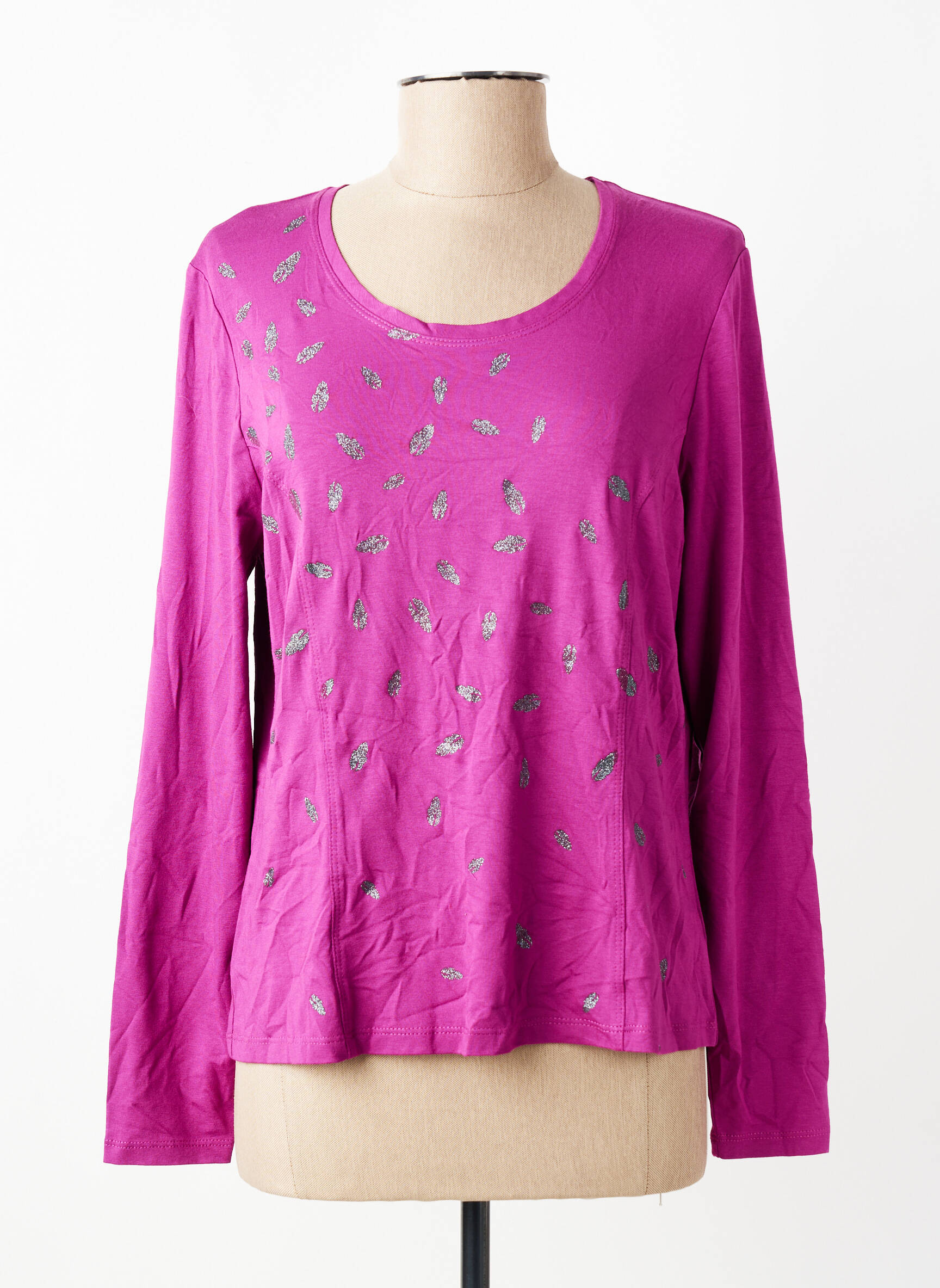 Tricou mâneci lungi mâneci lungi violet PAUPORTÉ femeie