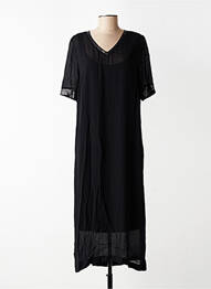Rochie lungă mâneci scurte mâneci scurte negru QUÉ femeie