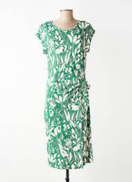 Rochie midi imprimeu floral mâneci scurte verde ALEXANDER & JACOB femeie