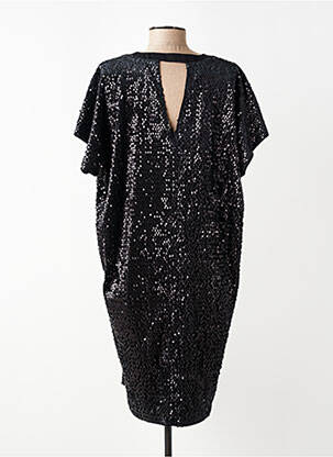Rochie midi mâneci scurte mâneci scurte negru QUÉ femeie