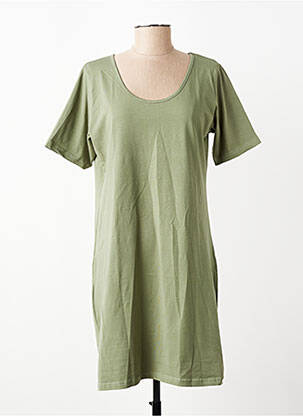 Rochie scurtă mâneci scurte mâneci scurte verde închis M.X.O femeie