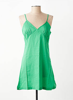Rochie scurtă croială cambrată bretele subțiri verde CHICOSOLEIL femeie