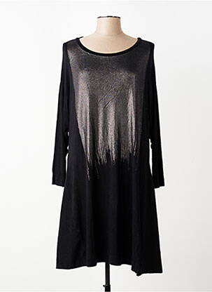 Rochie midi mâneci lungi mâneci lungi negru MAT FASHION femeie