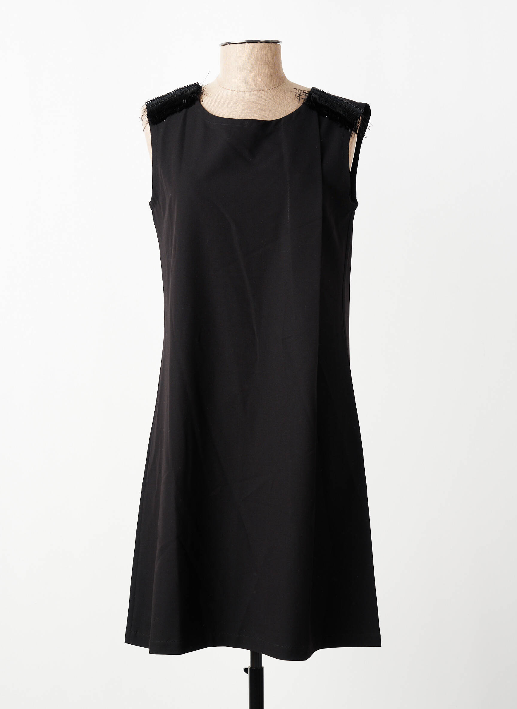 Rochie scurtă fără mâneci fără mâneci negru SEMIOLOGY femeie