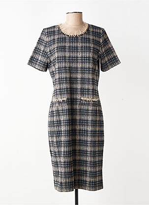 Rochie midi mâneci scurte mâneci scurte gri ALEXANDER & JACOB femeie