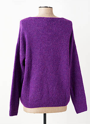 Pulover croială dreaptă mâneci lungi violet CHANCE femeie