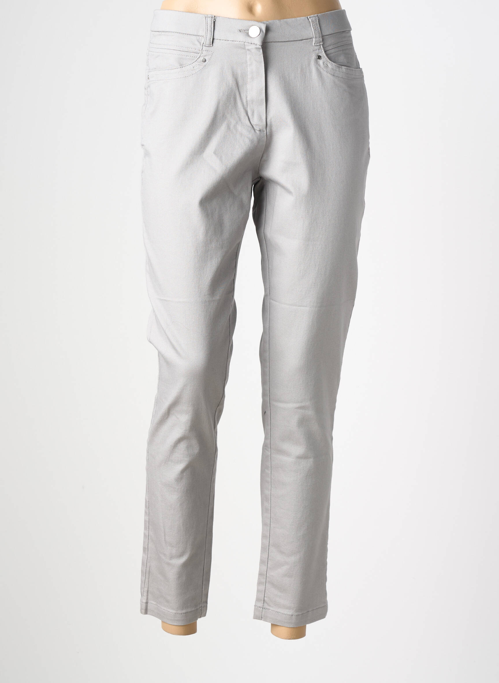 Pantalon 7/8 elasticitate mărime normală gri CHRISTINE LAURE femeie