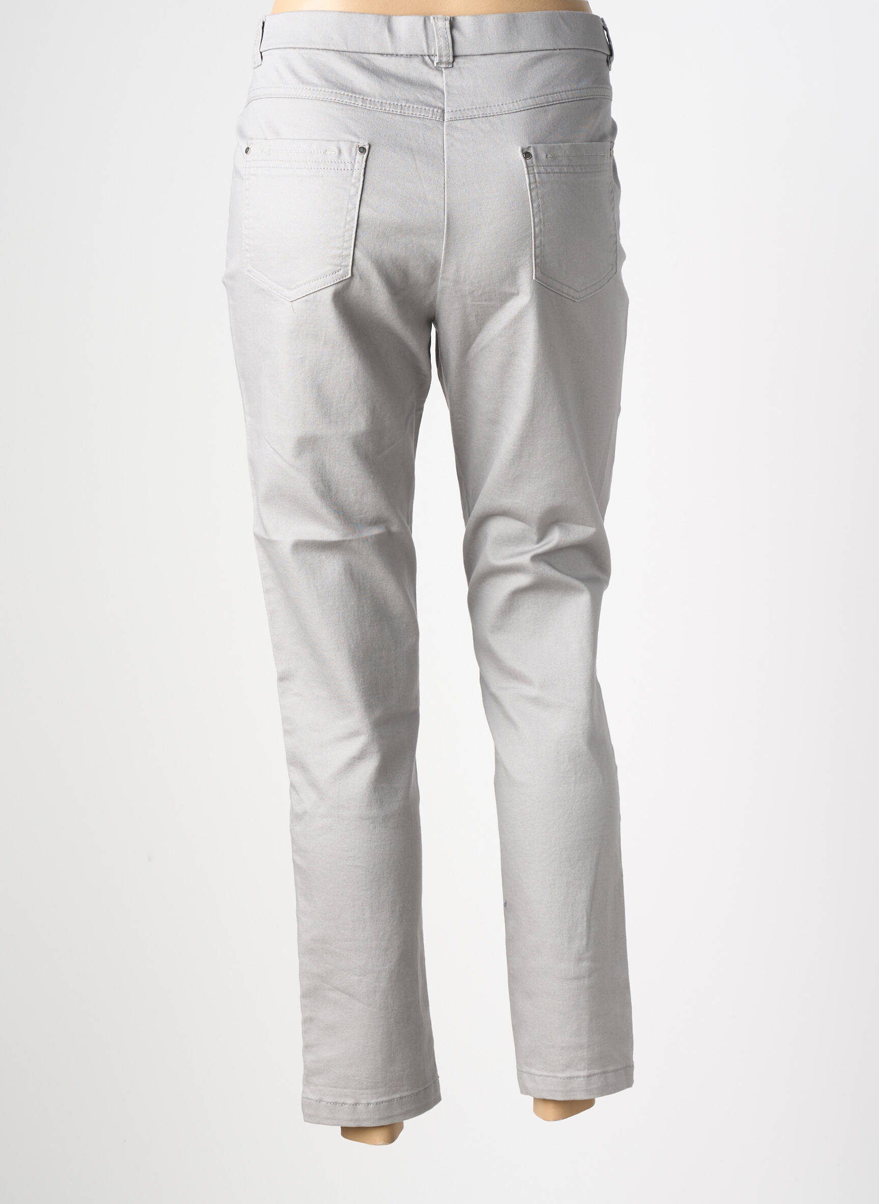 Pantalon 7/8 elasticitate mărime normală gri CHRISTINE LAURE femeie