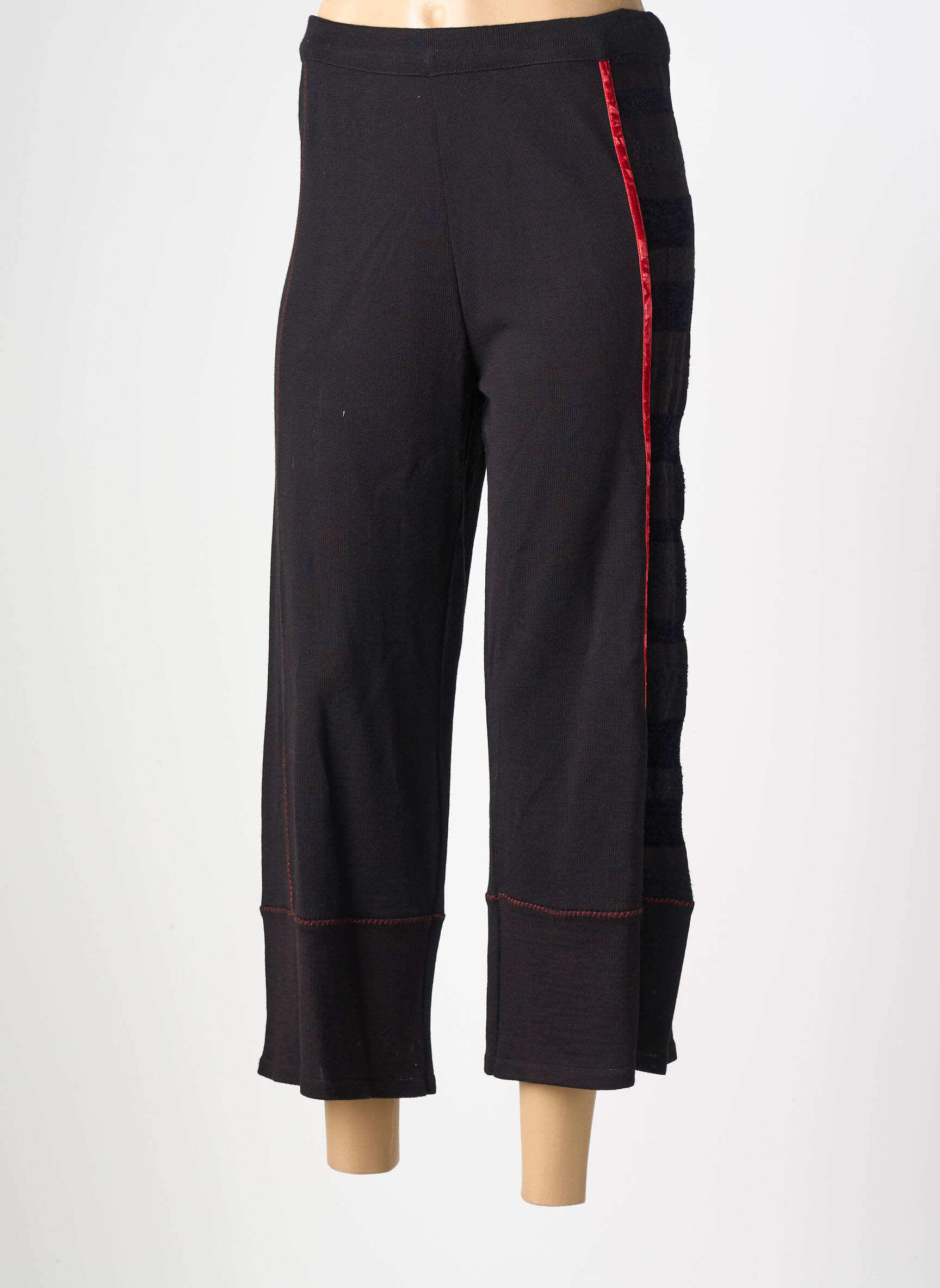 Pantalon trei sferturi elasticitate mărime normală negru PAUSE CAFE femeie