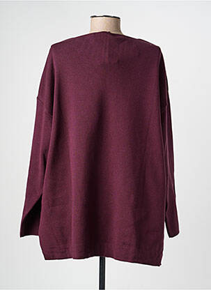 Pulover guler în v mâneci lungi violet MAT. femeie
