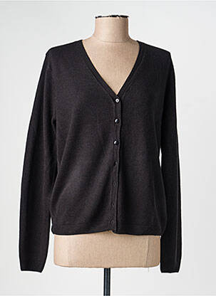 Vestă cu mâneci lungi croială cambrată negru CASHMERE femeie
