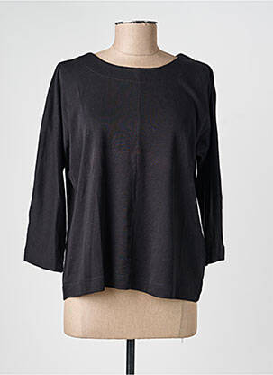 Top guler rotund mâneci lungi negru MXO femeie